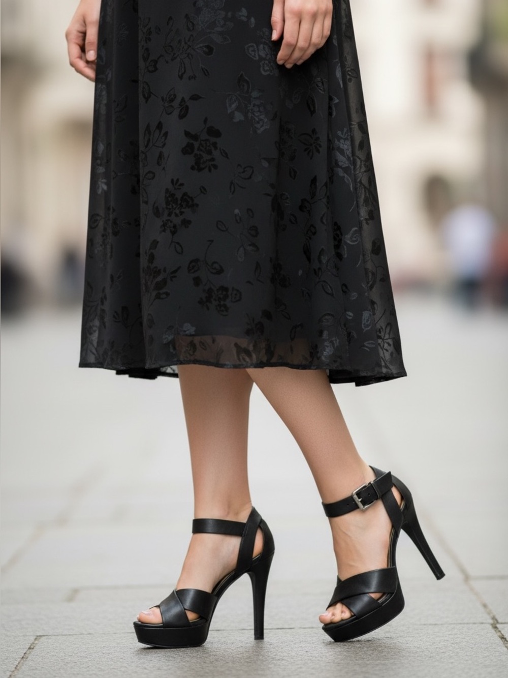 Michael Kors Leather Heels Black Sz 9